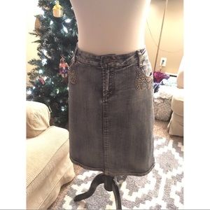 Cashe denim skirt